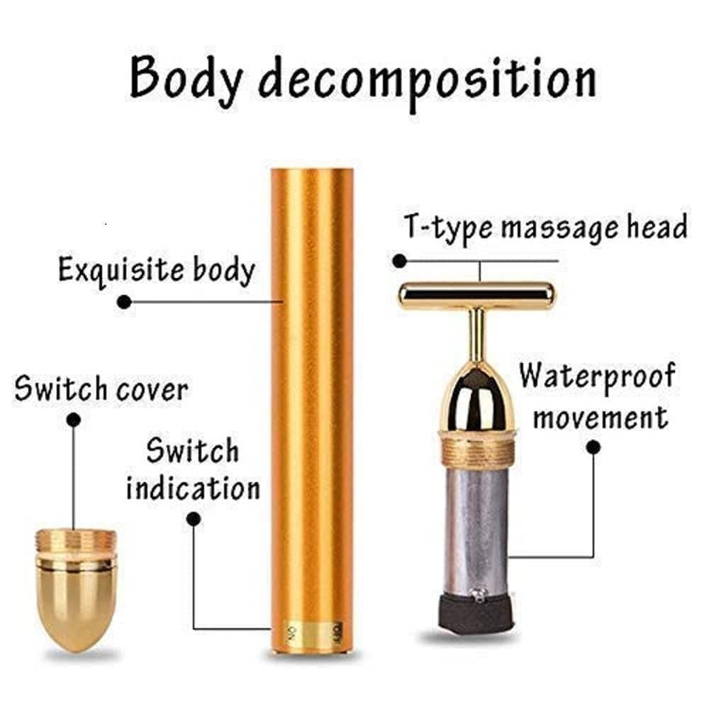 24K Gold beauty Electric Facial Massage Roller
