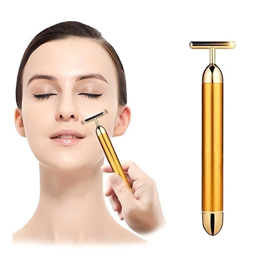 24K Gold beauty Electric Facial Massage Roller